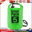 Waterproof Dry Bag Pack Sack Swimming Kayaking River Trekking (5L Green) Newly