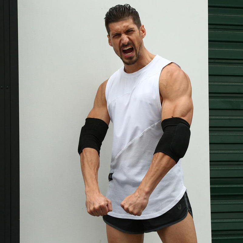 1pair Elastic Elbow Knee Support Sports Knitted Sponge Protectors Elbow Pad