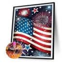 5D Diamond Painting DIY Independence Day Flag Full Round Drill Art (A4956) Newly
