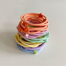 Elastic Band Women Girls Hair Rope Ponytail Holders Candy Color Heart Hair Tie