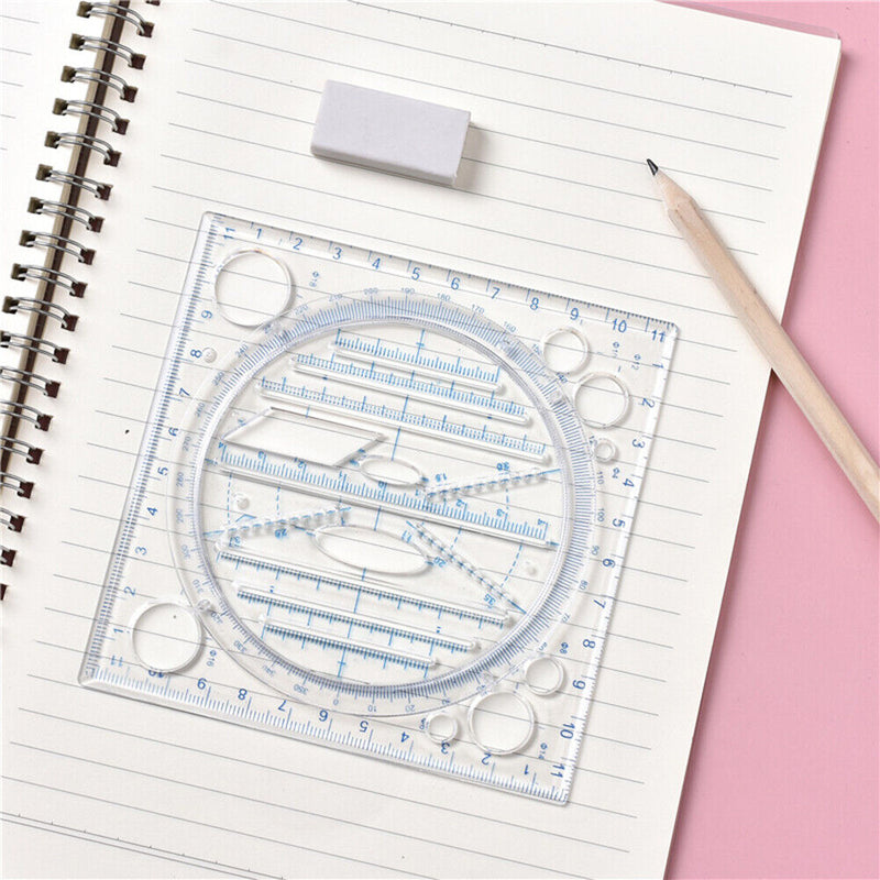 Multi-function Rotatable Drawing Template Art Design Construction Geometry