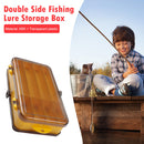 Double Side Fishing Lure Box Bait Case Organizer Lure Fishing Tool (Grey) Newly