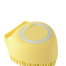 Soft Pet Dog Bath Shower Shampoo Brush SPA Massage Clean Scrubber (Yellow)