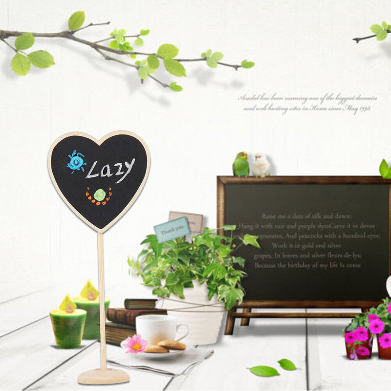 12pcs Mini Retangle Chalkboard Blackboard Stand Wedding Lolly Party A