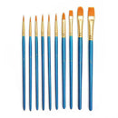 10Pcs Art Paint Brush Artist Brushes Set Fine Pointed For Water caca Color. M8K7