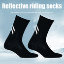 Outdoor Night Riding Running Reflective Lycra Socks Bicycle Fitness Sports So