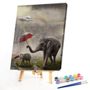 Frameless Painting By Numbers Elephants DIY Handmade Art Drawing On Canvas Craft