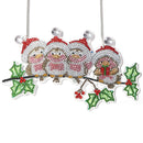 DIY Applique Diamond Four Snowman Wall Hanger Acrylic Craft Kit Pendant Newly