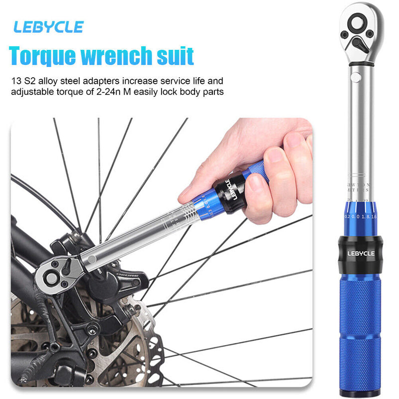 LEBYCLE Torque Wrench Set 2-24Nm MTB Bike Allen Key Cycling Bicycle Repair Tools