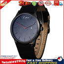 Sport Fashion Leather Date Calendar Bussiness Casual Watch (Black+Black) Newly