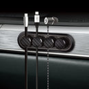 Magnetic Cable Organizer Carbon Fiber Look USB Cable Clip Desktop Cable Winder