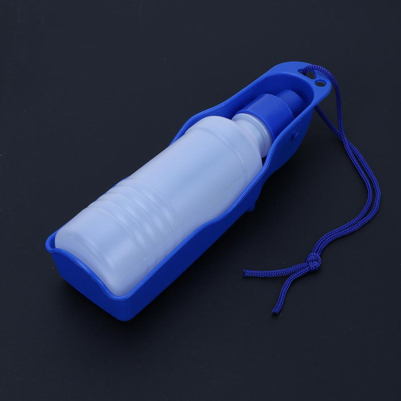 250ml Dog Water Bottle Feeder Portable Outdoor Pet Drinking Bottle(Blue) Newly