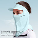 Golf Sun Visor Hat UPF 50+ Ice Silk Face Cover Neck Gaiter for Outdoor Sports