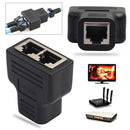 RJ45 Splitter Adapter 1 to 2 Dual Female Port CAT5/CAT 6 LAN Ethernet Sock