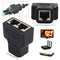 RJ45 Splitter Adapter 1 to 2 Dual Female Port CAT5/CAT 6 LAN Ethernet Sock
