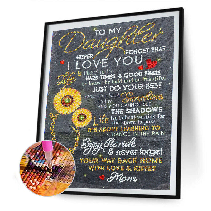 DIY Alphabet Letter Kit 5D Special Shaped Luminous Diamond Painting (X037) Newly