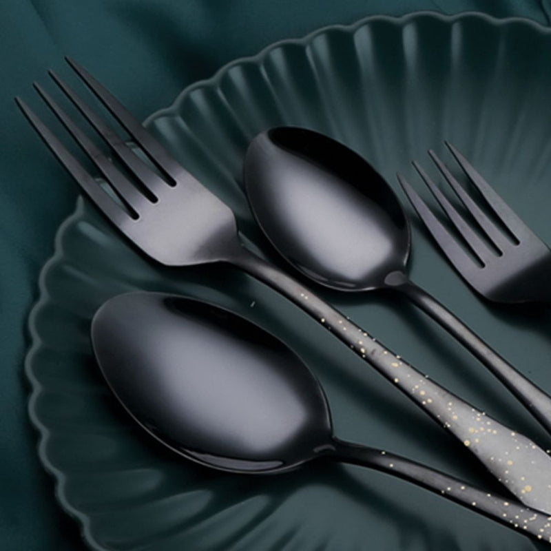 Durable Spoon Fork Knives Kits Complete Dinnerware Set Tableware Cutlery Set