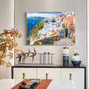 Painting By Numbers DIY Drawing Coastal Town Hand Painted Oil Canvas Kit Craf