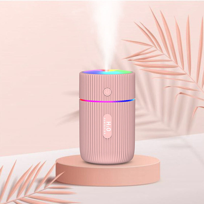 Portable Colorful Mini USB Car Humidifier Mist Maker Air Purifier (Pink)