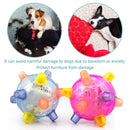 Jumping Activation Ball Pet Dog Toys LED Light Flashing Vibrating Bouncing Toys