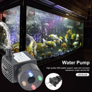 150L/H 2W 4 LED Light Submersible Aquarium Ultra-quiet Landscape Pond Water Pump