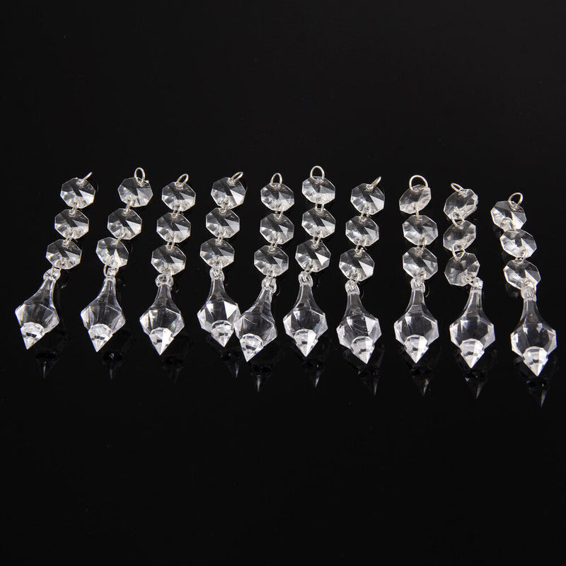 10pcs Acrylic Crystal Beads Garland Chandelier Hanging Wedding Party Decor