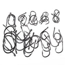 500pcs/set No.3-12 10 Types Black Nickel Fishing Hooks Fishing Accessories Newly