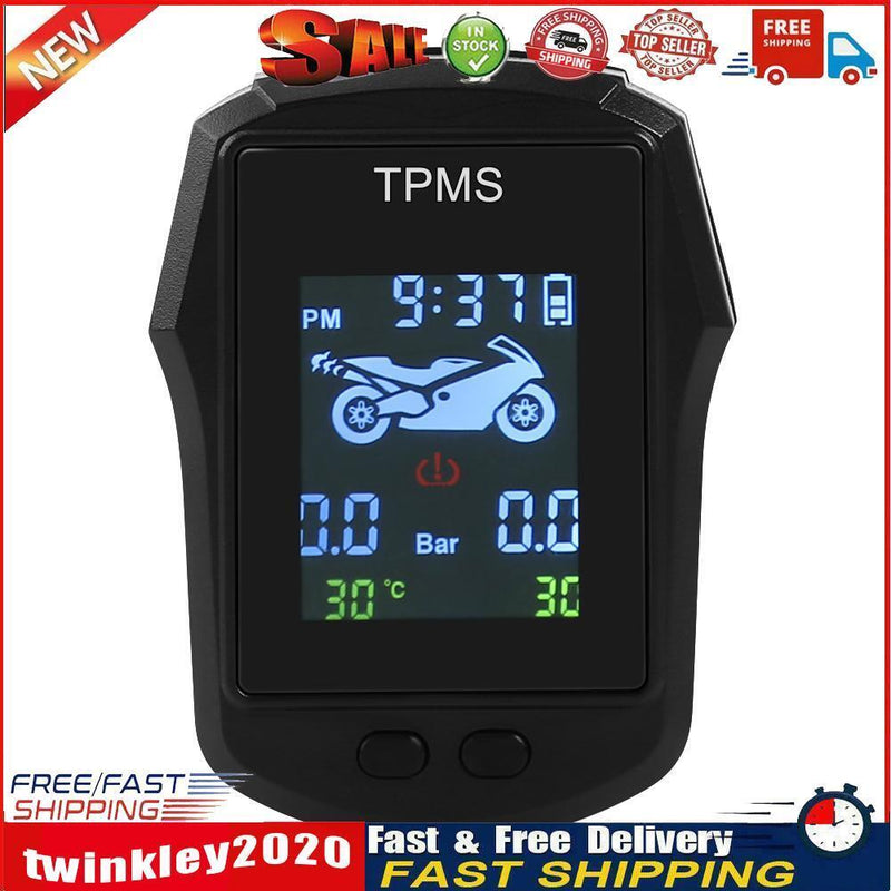 Waterproof Motorcycle TPMS External Sensor Tire Pressure Monitoring System Newly