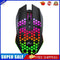 X801 8 Keys Wireless 1600DPI Adjustable Honeycomb Gaming Mouse (Black)