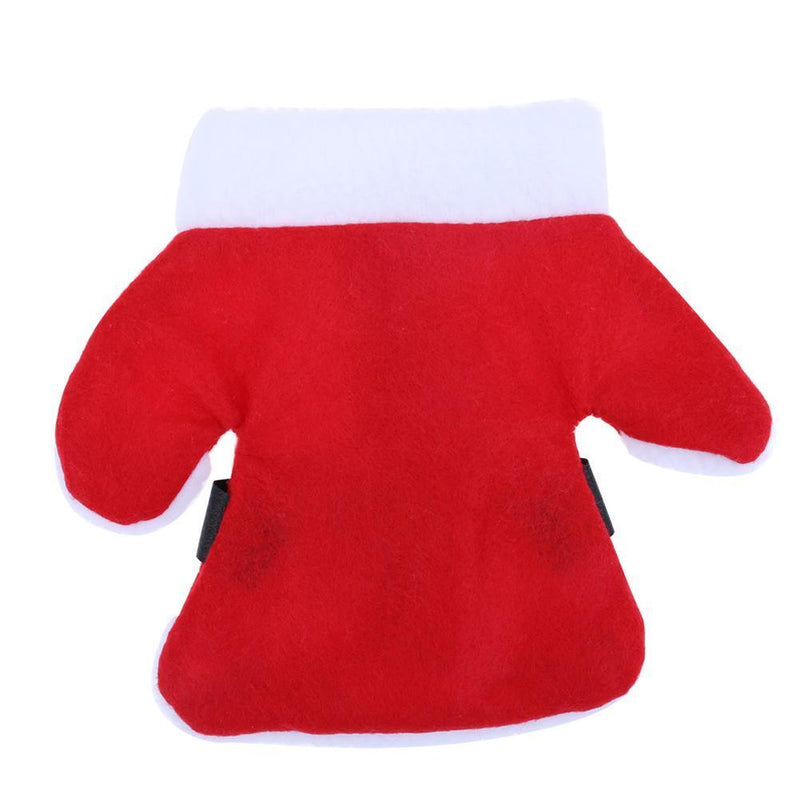 1pcs Handmade Christmas Santa Dresses and Pants Cutlery Cutlery Holder Tas