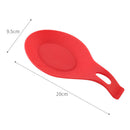 Silicone Spoon Pad Kitchen Utensils Spatula Heat Resistant Placemat (Red)