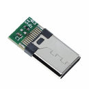 Wire Cable Male/Female Socket Adapter USB 3.1 Type C Connector 12/24 Pins