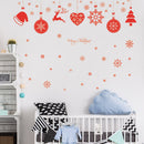 4pcs Christmas Wall Stickers Elk Snowflake Self-Adhesive PVC Removable Decals
