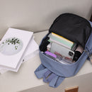 Fashion Women Large Capacity Handbags Preppy Style School Solid Color Backpack