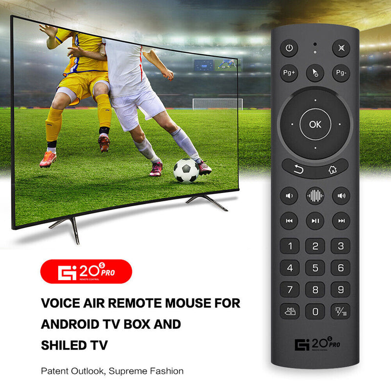 G20S PRO 2.4G Wireless Fly Air Mouse 30 Buttons Voice Control Remote for PC STB