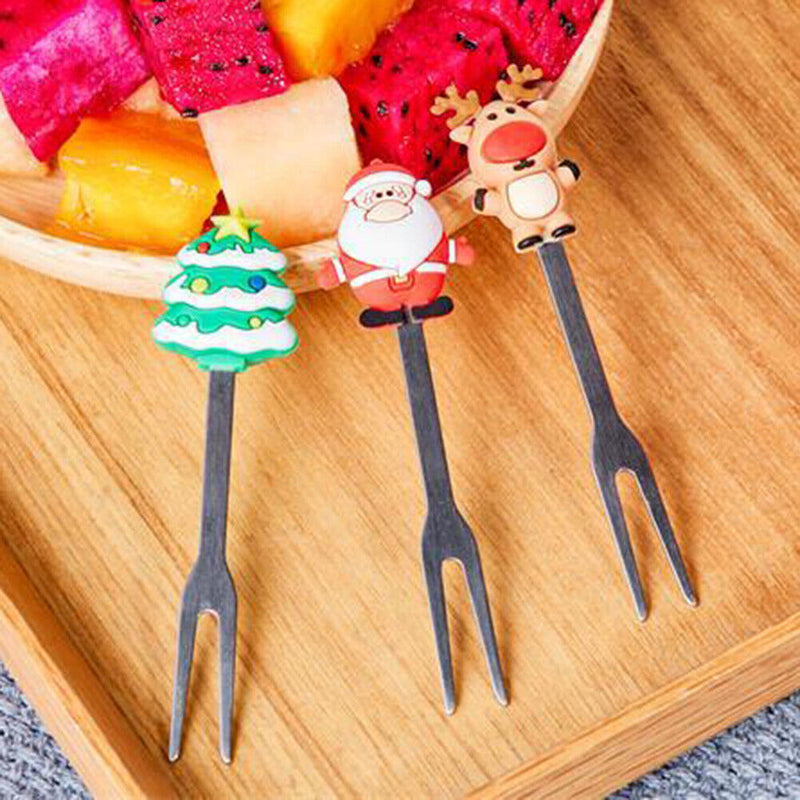 Cake Dessert Fork with Holder Lightweight Safe Salad Food Dinnerware Accessories