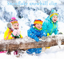 Snowflake Shape Snow Clipper Plastic Simple Operation Winter Fight Sports Toys