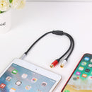 3.5mm 1/8"" TRS Stereo Male to Dual RCA Female Audio Adapter Y Splitter Cable