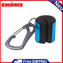 2 pcPortable Fishing Rod Hanging Clamp with Carabiner Fishing Pole Holder Blue