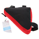 Triangle Cycling Front Tube Frame Pouch Bag Holder Saddle(Black+Red))