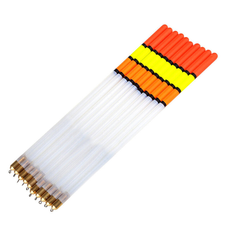 10pcs Clear Plastic Fishing Floats Transparent Pipe Tube Drift Fishing Tackle