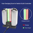 2 in 1 Game Controller Fast Charging Dock for NS OLED Charger Stand (Black)