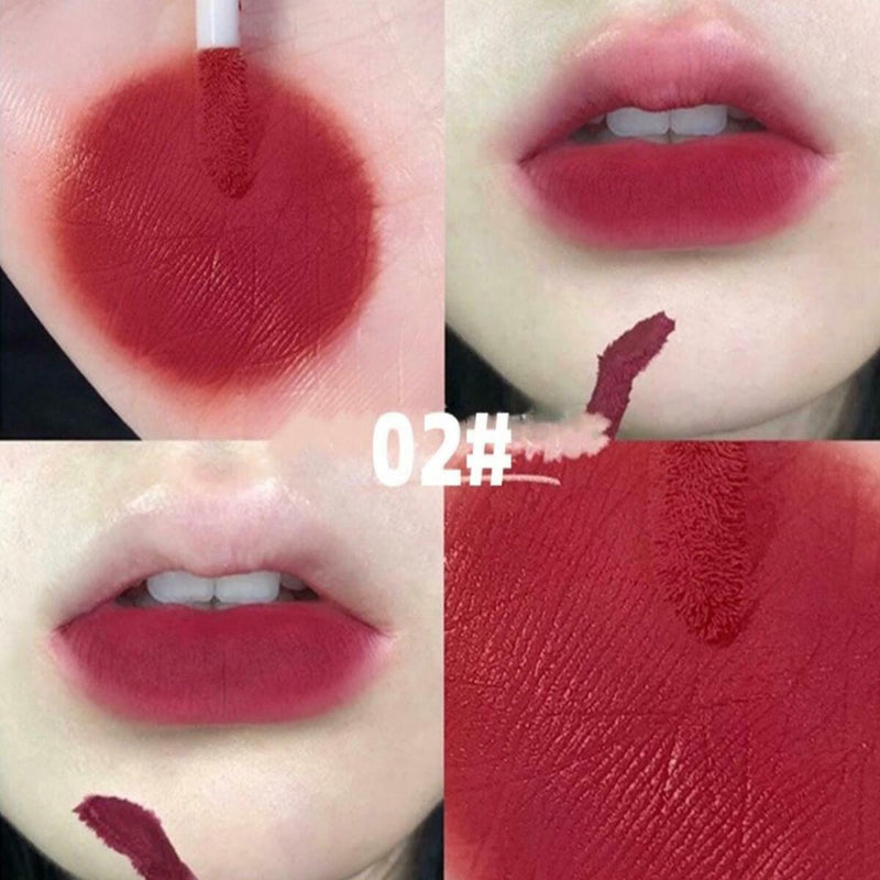 5 Color Cute Pudding Lip Glaze Set Matte Velvet Mud 2Q6W Non-Fading N5Y Z2B1