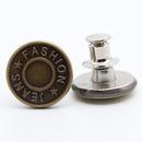 6pcs Button for Jeans 17mm No Sewing Metal Jean Denim Fasteners Button (2) Newly