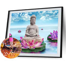 5D DIY Diamond Painting Full Round Drill Flower Buddha Wall Decor Rhinestone