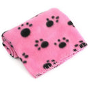 Fashion Puppy Dogs Warm Fleece rug Pet Blanket Paw Print Car Mat