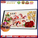 5D DIY Full Drill Diamond Painting Peony 9 Fishes Cross Stitch Embroidery
