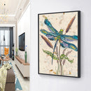 Dragonfly on Plant Diamond Painting Kit 5D DIY Full Round Drill Picture Drawing