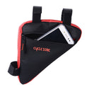 MTB Bike Front Tube Bag Waterproof Road Bicycle Phone Frame Pouch (Red) Newly