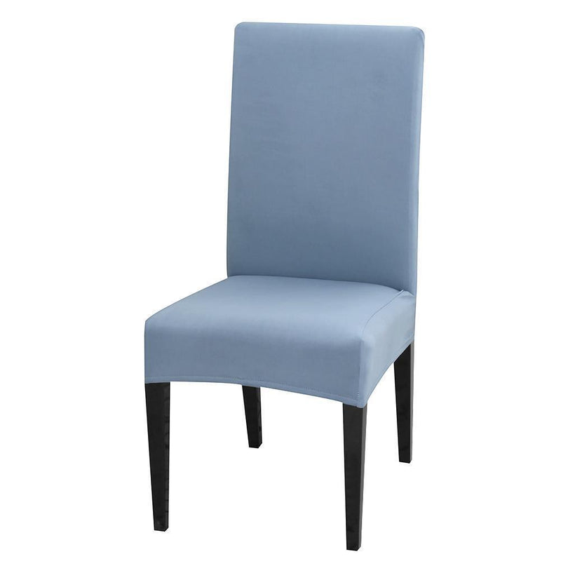 Thin Stretch Chair Covers Light Blue Elastic Seat Case Slipcovers (4pcs)